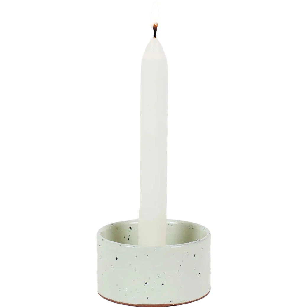 A World Of Craft Earth Cylinder Lyslykte Gr&aring;hvit -  Lysestaker Stengods Grey White - 1007660-NE