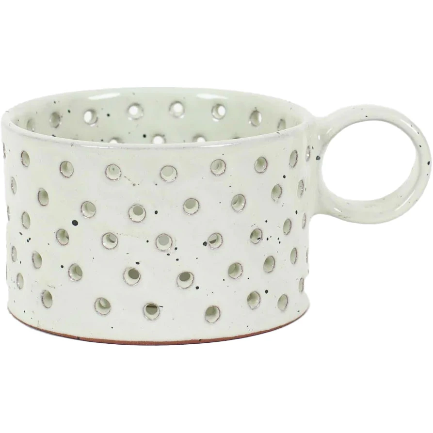 A World Of Craft Earth Lyslykte  -  Lysestaker Stengods Hvit - 1007659-NE