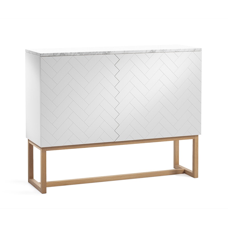 Story Skap, Hvit/Eik/Marmor