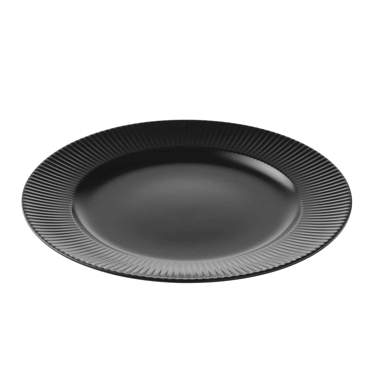 Aida Groovy Middagstallerken 27 Cm  -  Tallerkener Stengods Sort - 88342