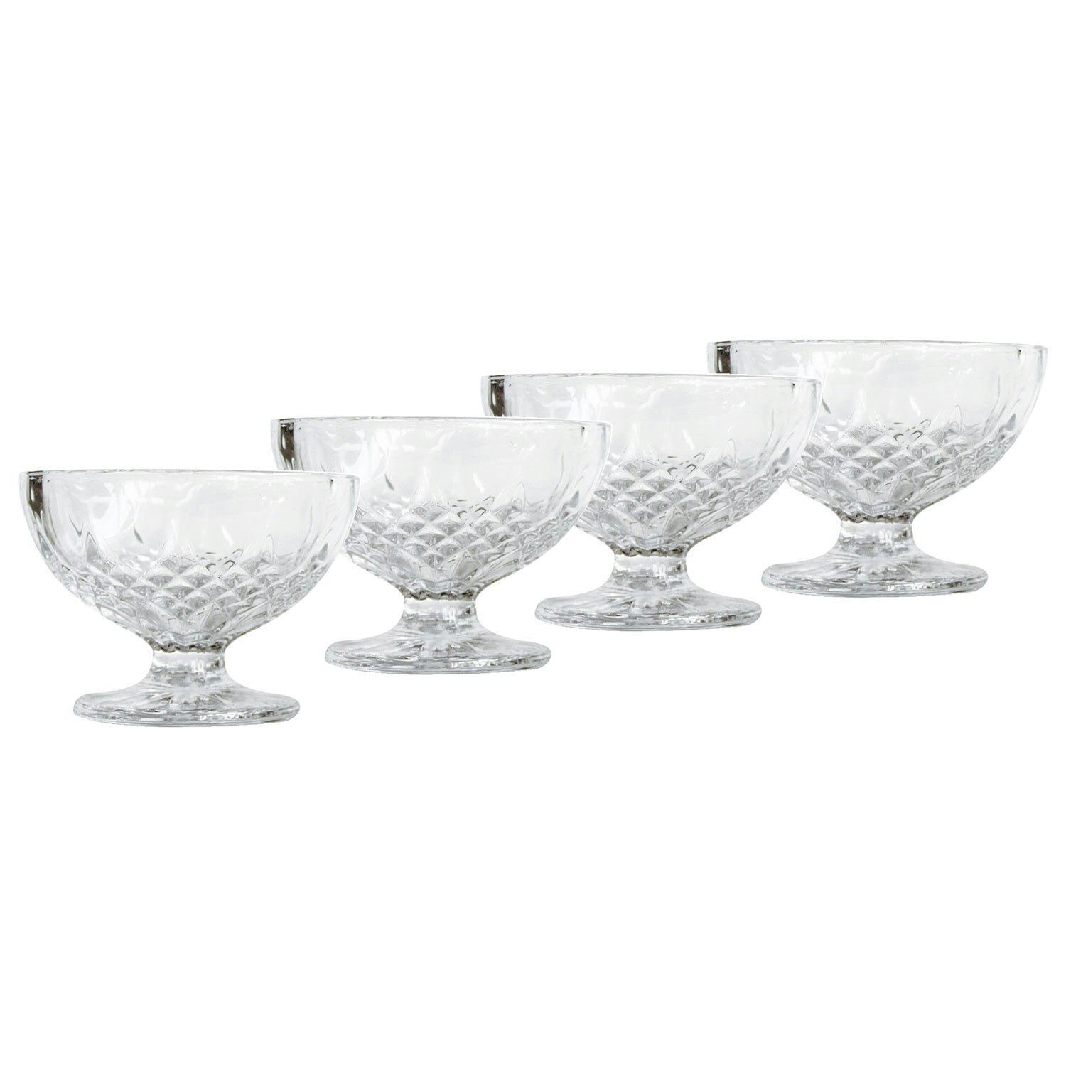 Aida Harvey Dessertsk&aring;l 4-pk -  Dessertsk&aring;ler Glass Klar - 80342