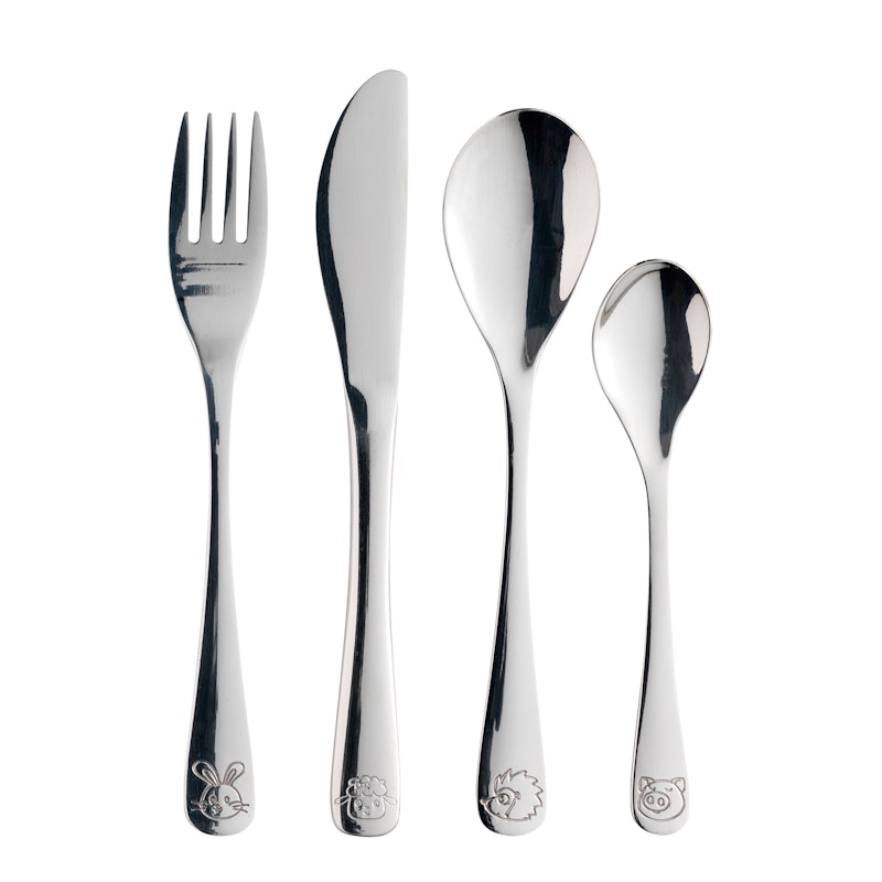 Mini Barnebestikk 4-pk, Rustfritt Stål