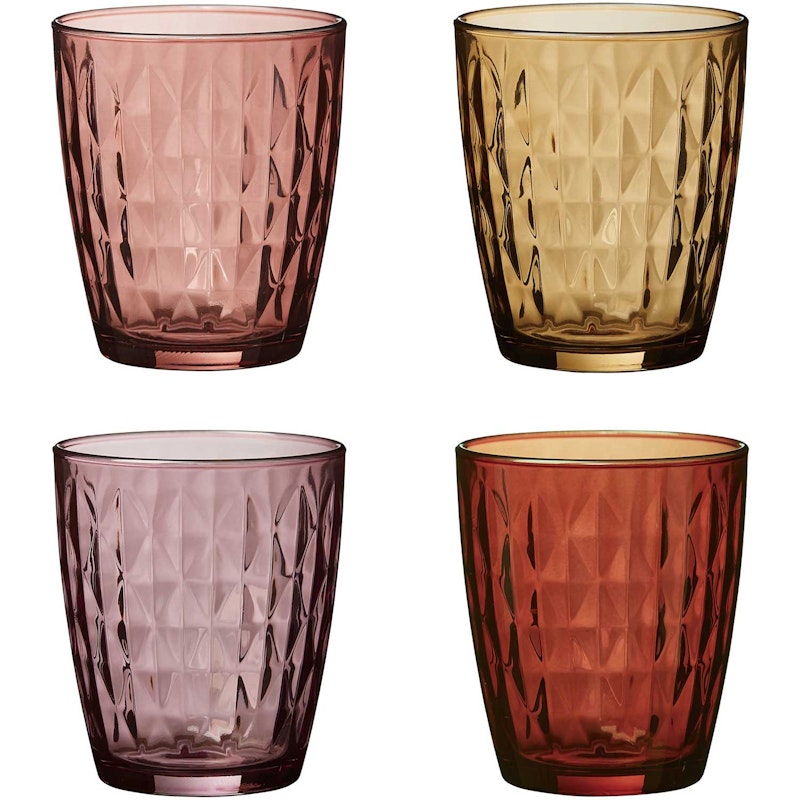 Mosaik Drikkeglass 4-pk 34 cl, Rød