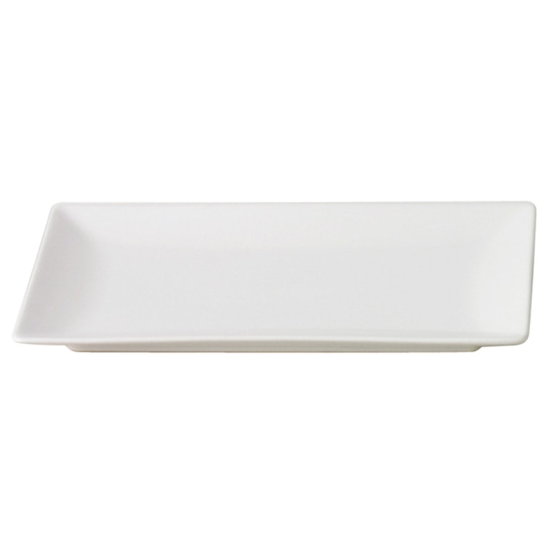 Quadro Rektangulær Tallerken 25x15 cm, Hvit