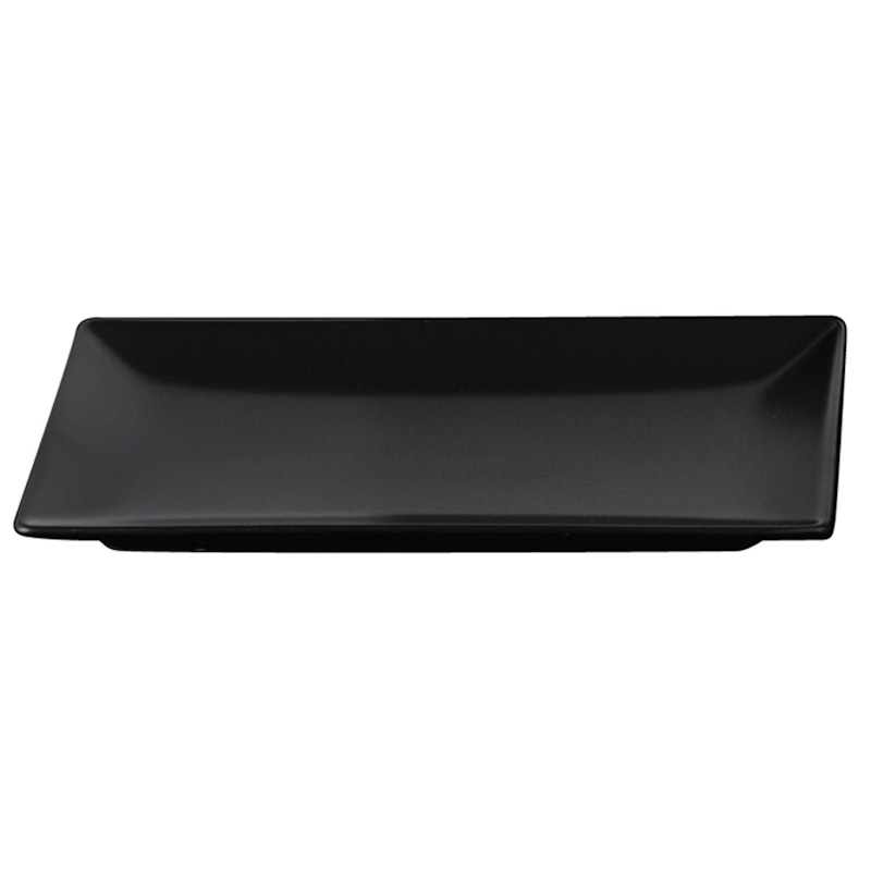 Quadro Rektangulær Tallerken 25x15 cm, Sort