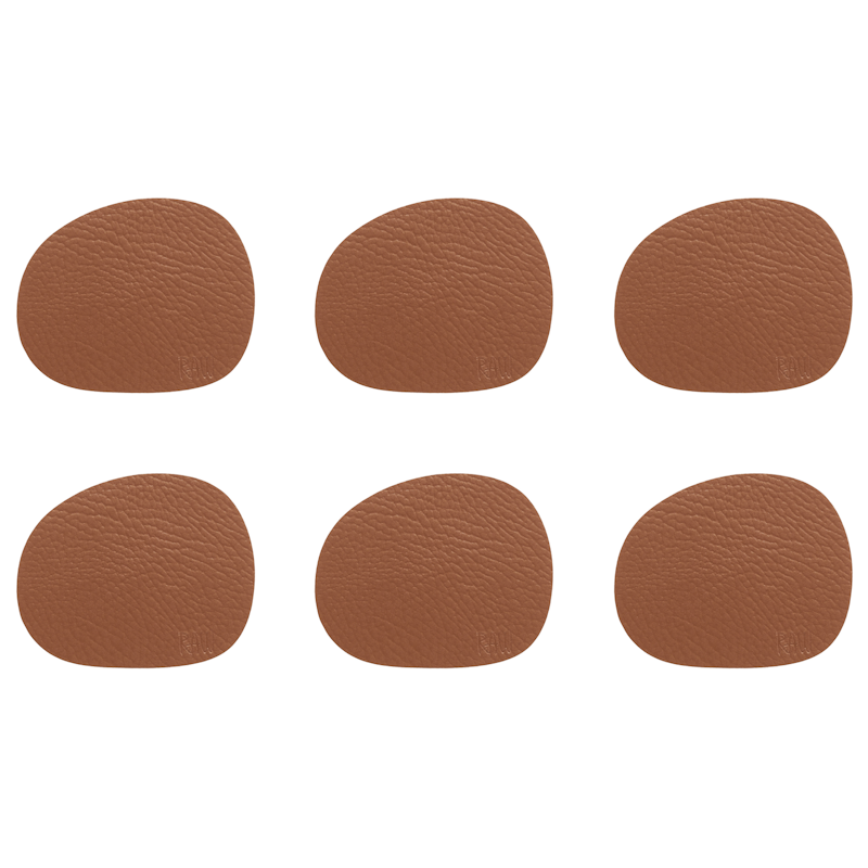 Raw Glassunderlag 6-pk, Cinnamon Brown