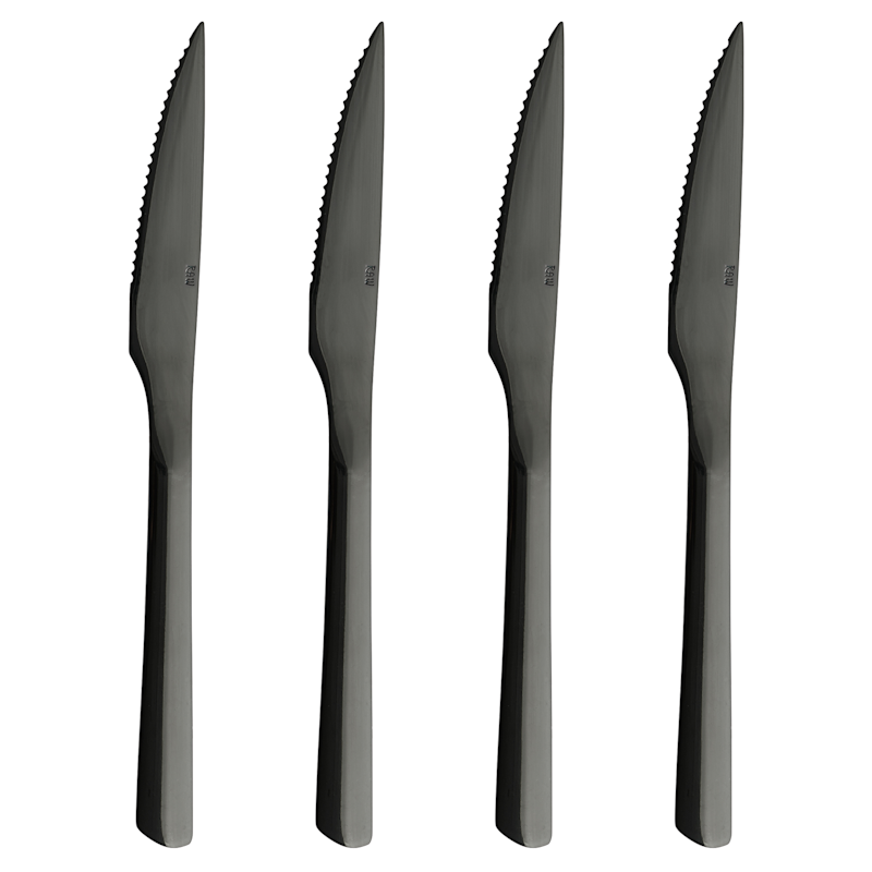 Raw Biffkniv 4-pk, Svart