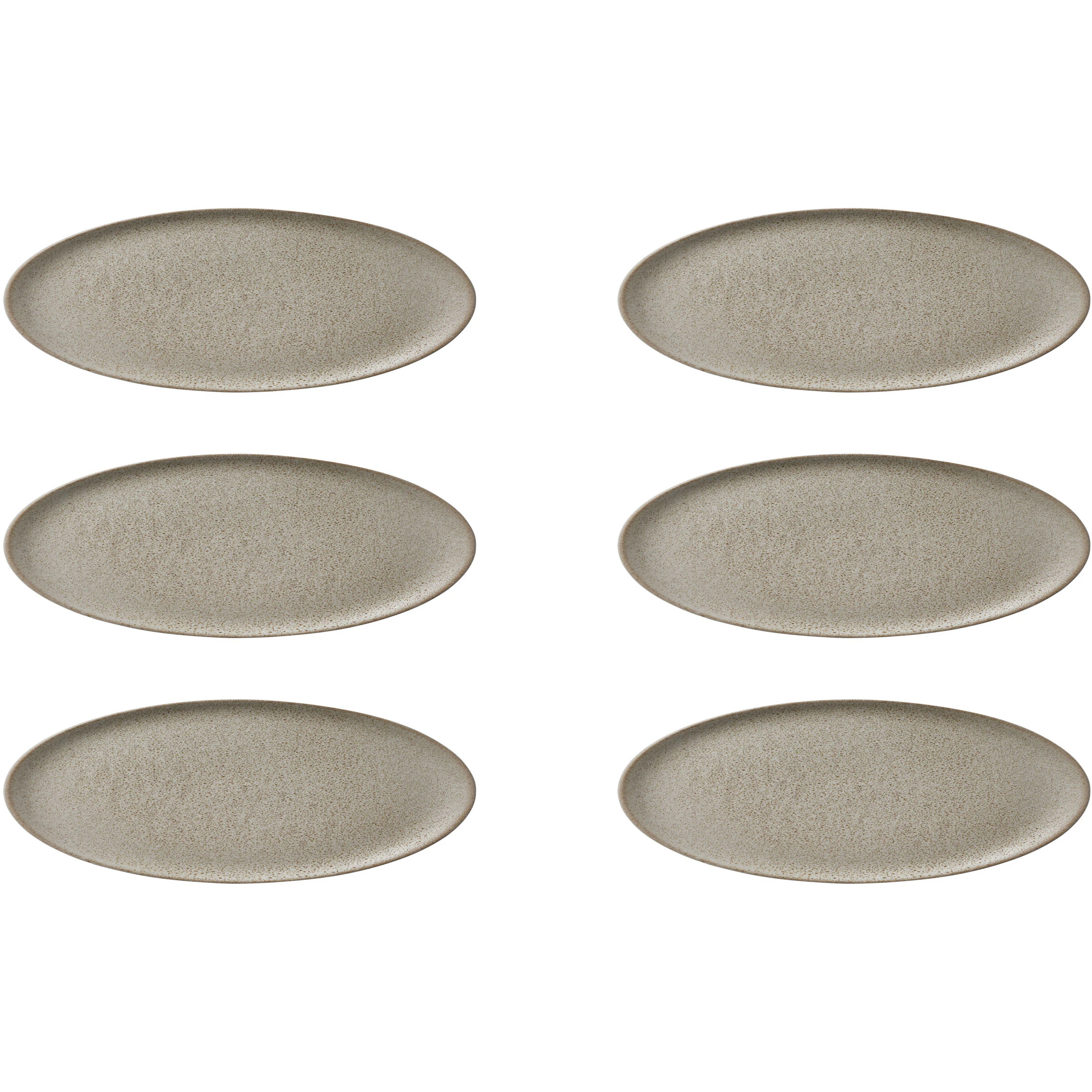Aida Raw Desserttallerken 20 Cm 6-pk  -  Asjetter Stengods Sandy Beige - 14494
