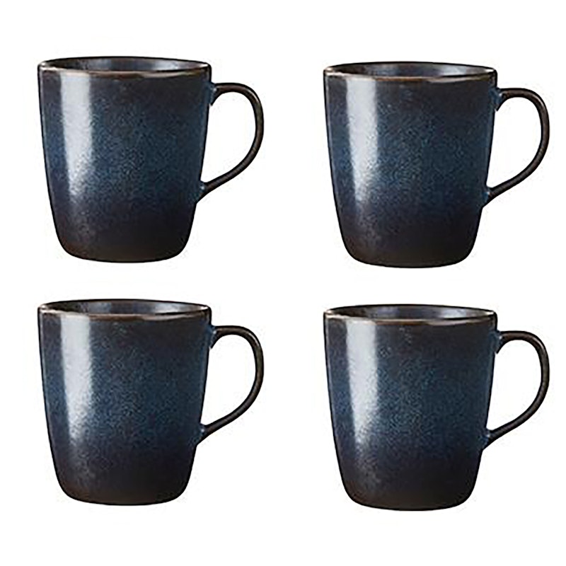 Raw Krus 35 cl 4-pk, Midnight Blue
