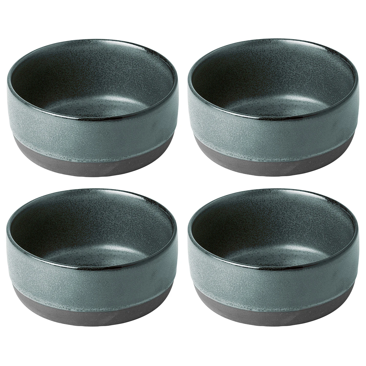Aida Raw Sk&aring;l 13 Cm 4-pk  -  Serveringssk&aring;ler Stengods Northern Green - 15713-4-PACK