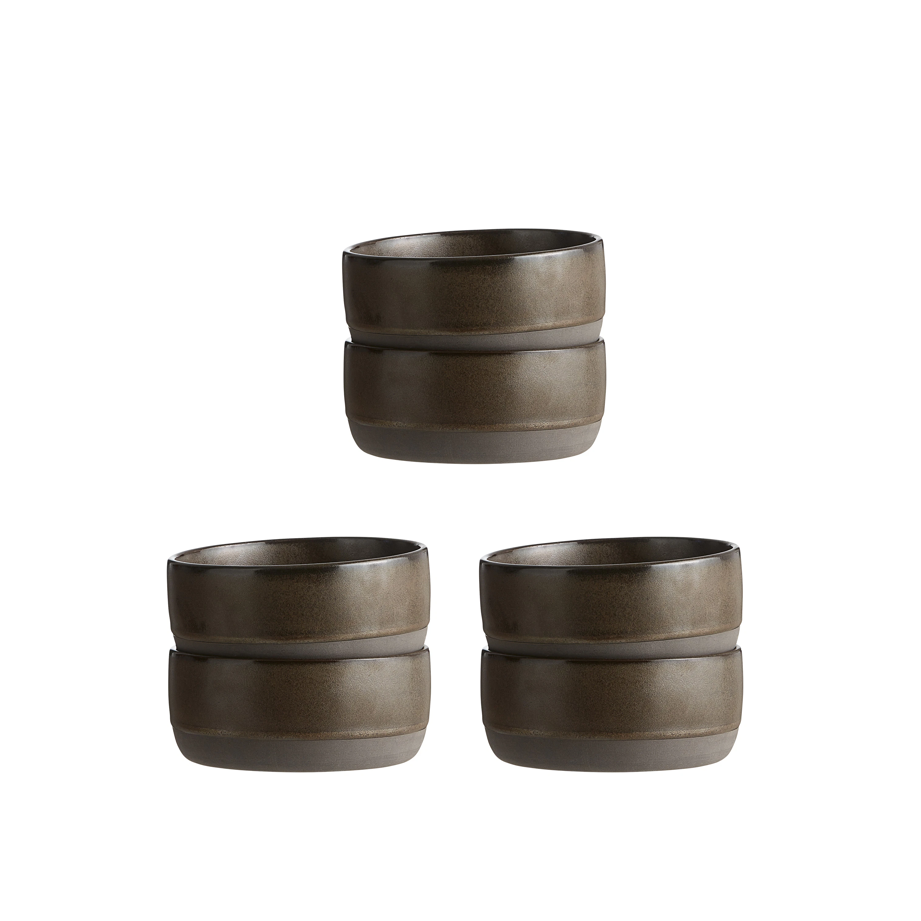 Aida Raw Sk&aring;l 13,5 Cm 6-pk  -  Serveringssk&aring;ler Stengods Metallic Brown - 14967