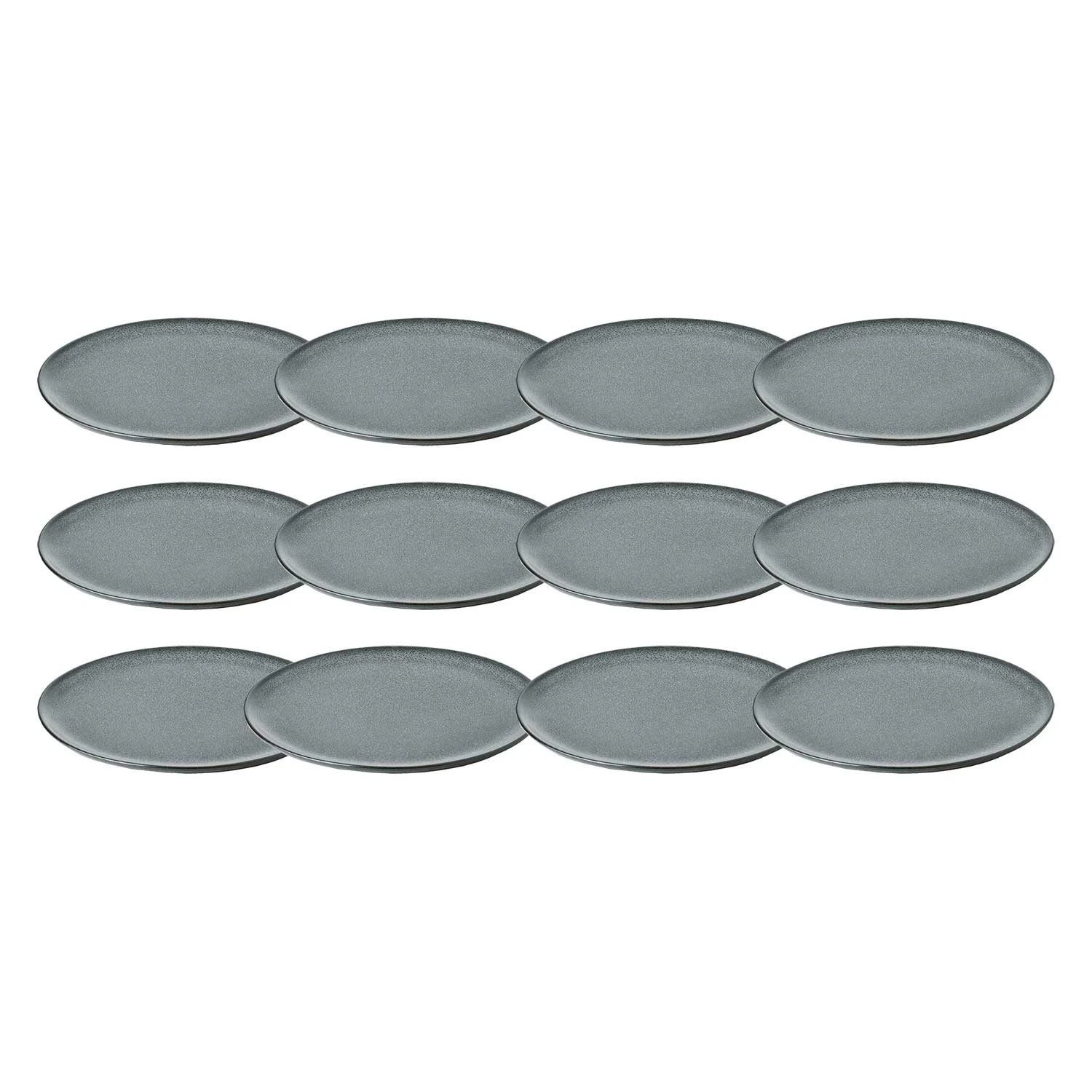 Aida Raw Tallerken 23 Cm 12-pk - Tallerkener Stengods Northern Green - 15711-12pack