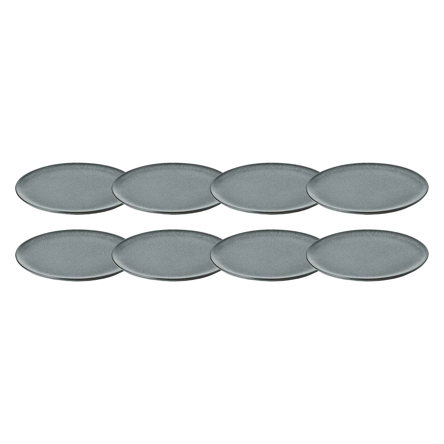 Aida Raw Tallerken 23 Cm  8-pk -  Tallerkener Stengods Northern Green - 15711-8pack
