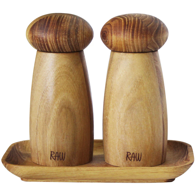 RAW Teak Kvernsett Med Brett