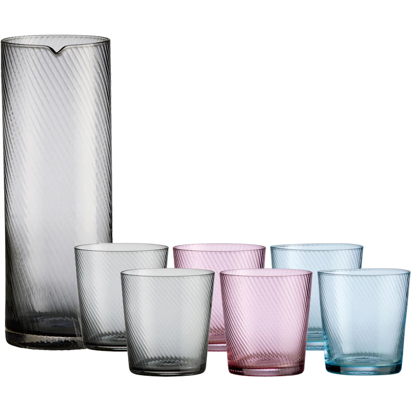 RAW Unique Swirl Glassett 7-pk