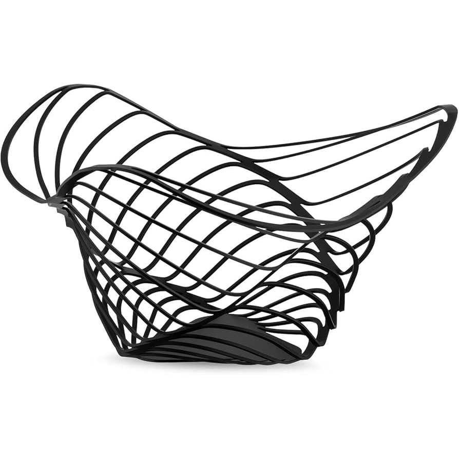 Alessi Trinity Fruktkurv 33 Cm -  Fruktsk&aring;ler St&aring;l Sort - ACO04/16 B