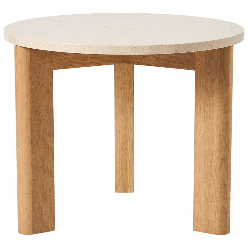 Evoke Salongbord Marmor Creme, Ø55 cm