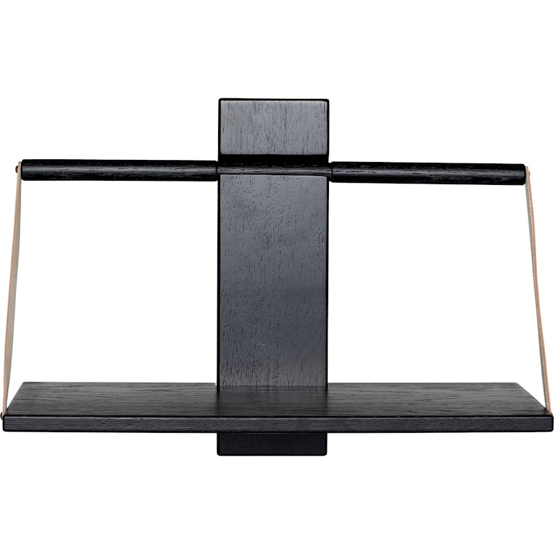 Wood Vegghylle, Svart, 45x20x32 cm