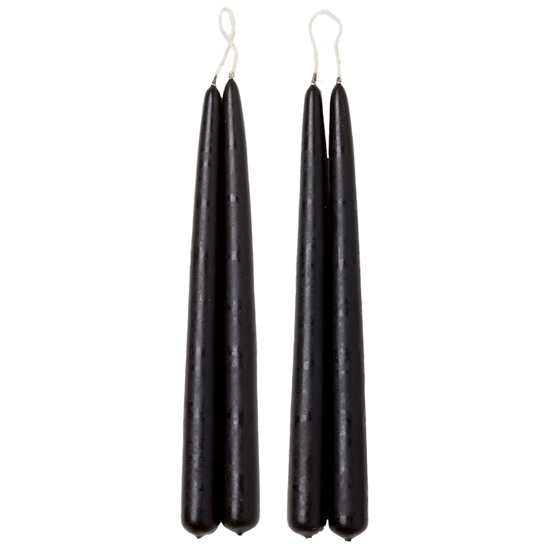 Blossom Stearinlys 4-pk, Sort