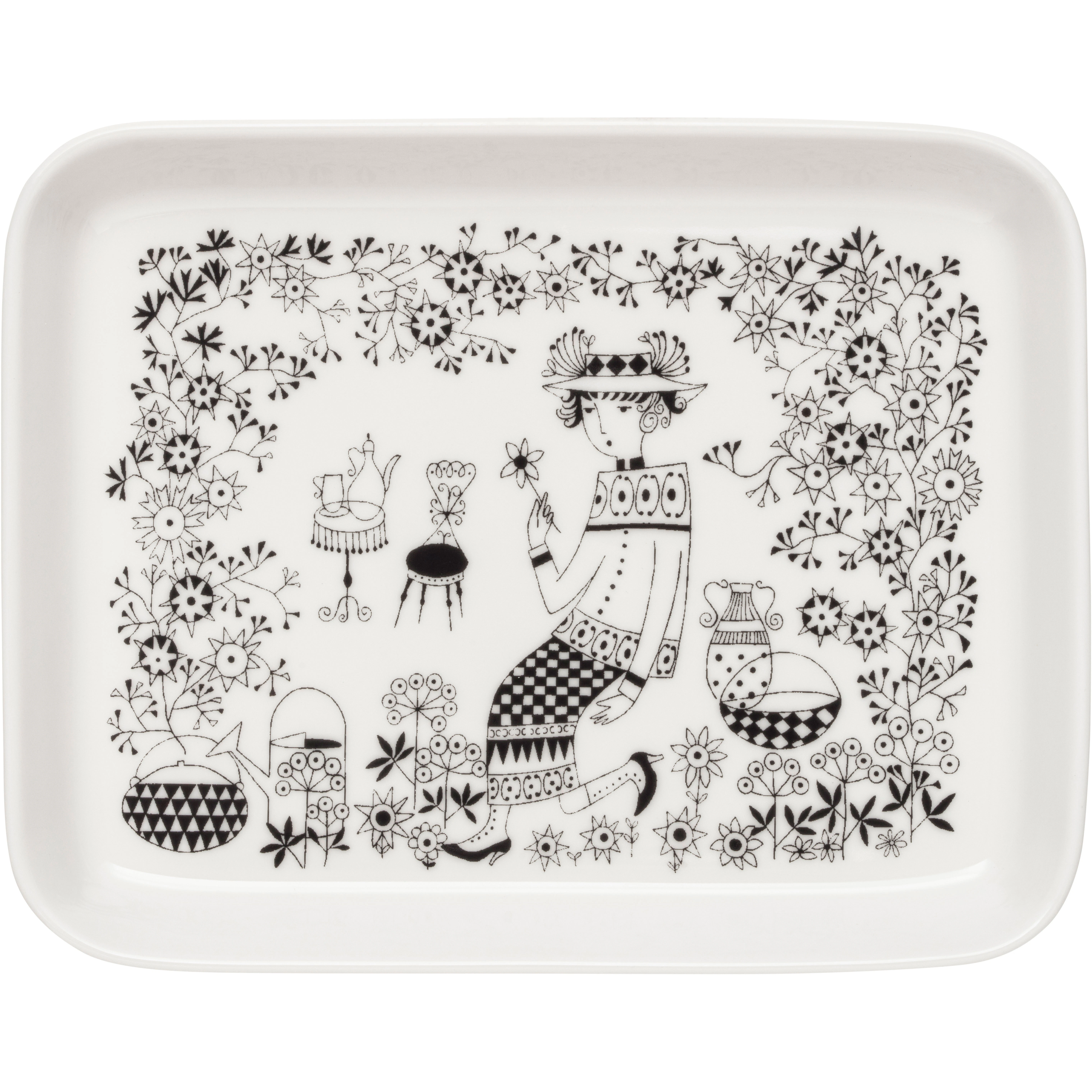 Arabia Emilia Tallerken 15x19 Cm -  Asjetter Vitroporcelain Hvit - 1078481