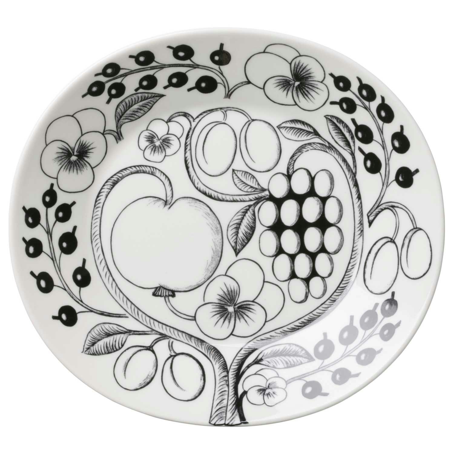 Arabia Paratiisi Oval Tallerken Svart 25 Cm -  Tallerkener Porselen Sort - 1005394