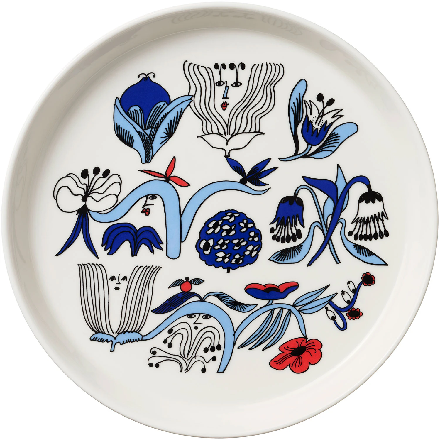 Arabia Puutarhurit Sidetallerken &Oslash;19 Cm  -  Asjetter Porselen Bl&aring; - 1067070