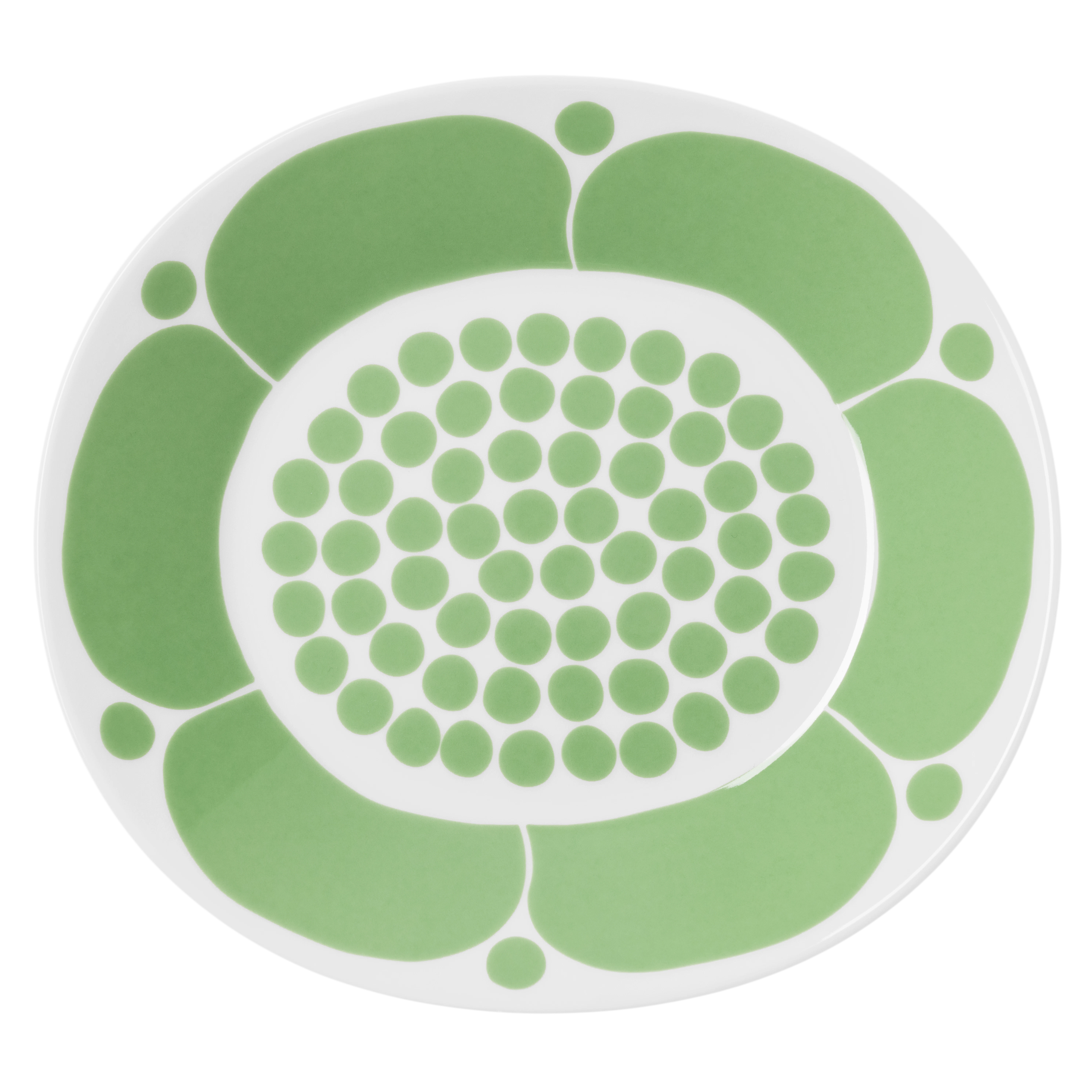 Arabia Sunnuntai Oval Tallerken 25 Cm  -  Tallerkener Porselen Gr&oslash;nn - 1077674