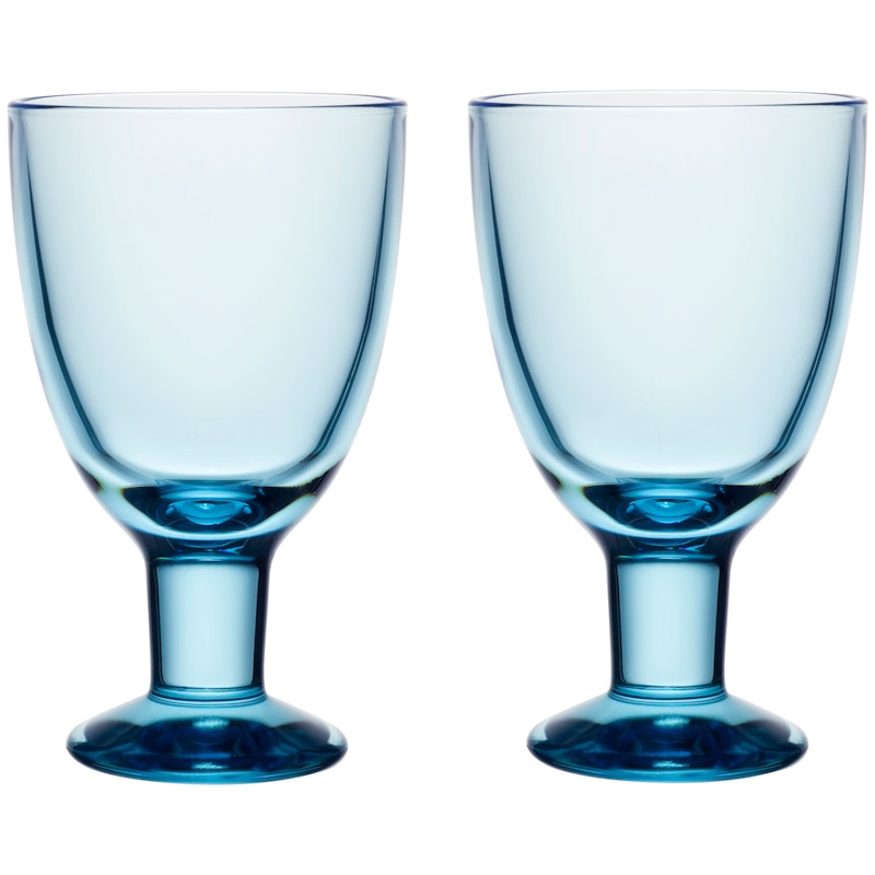 Verna Drikkeglass 2-pk 22 cl, Aqua