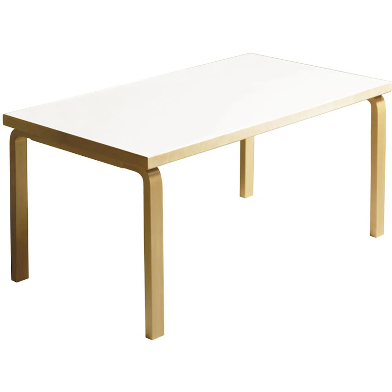 82B Bord 85x135 cm, Hvitt Laminat