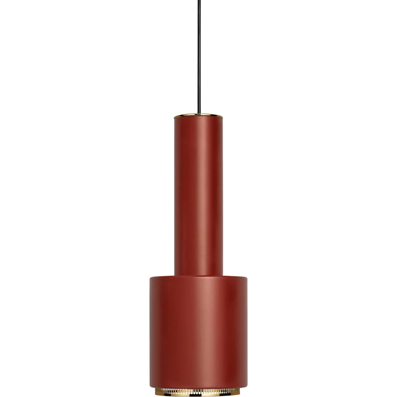A110 Hand Grenade Pendel, Mursteinsrød / Messing