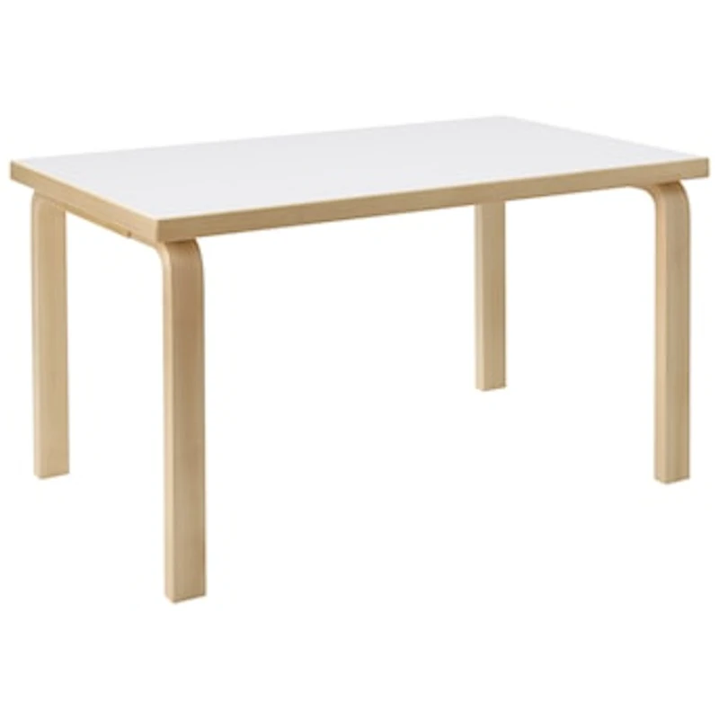 Aalto 80B Barnebord Rektangulær 60x100 cm, Hvit Laminat