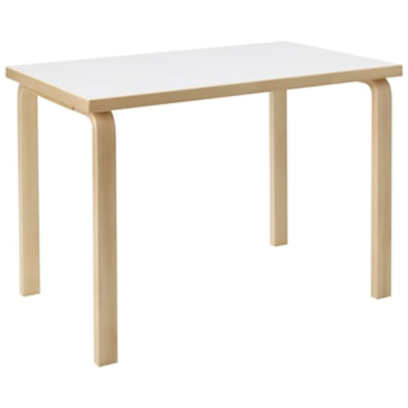 Aalto 80B Bord Rektangulær 60x100 cm, Hvit Laminat