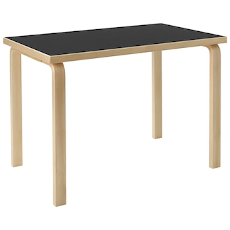 Aalto 80B Bord Rektangulær 60x100 cm, Sort Linoleum