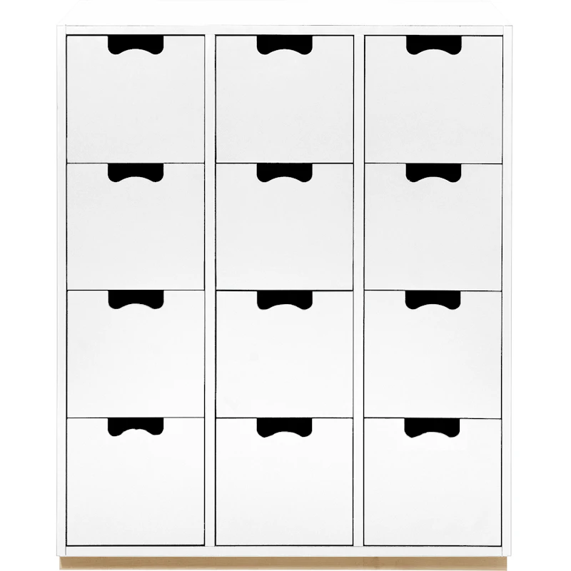 Snø B Kommode, Hvit / Eik