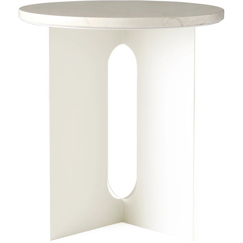 Androgyne Sidebord, Ivory / Hvit Marmor