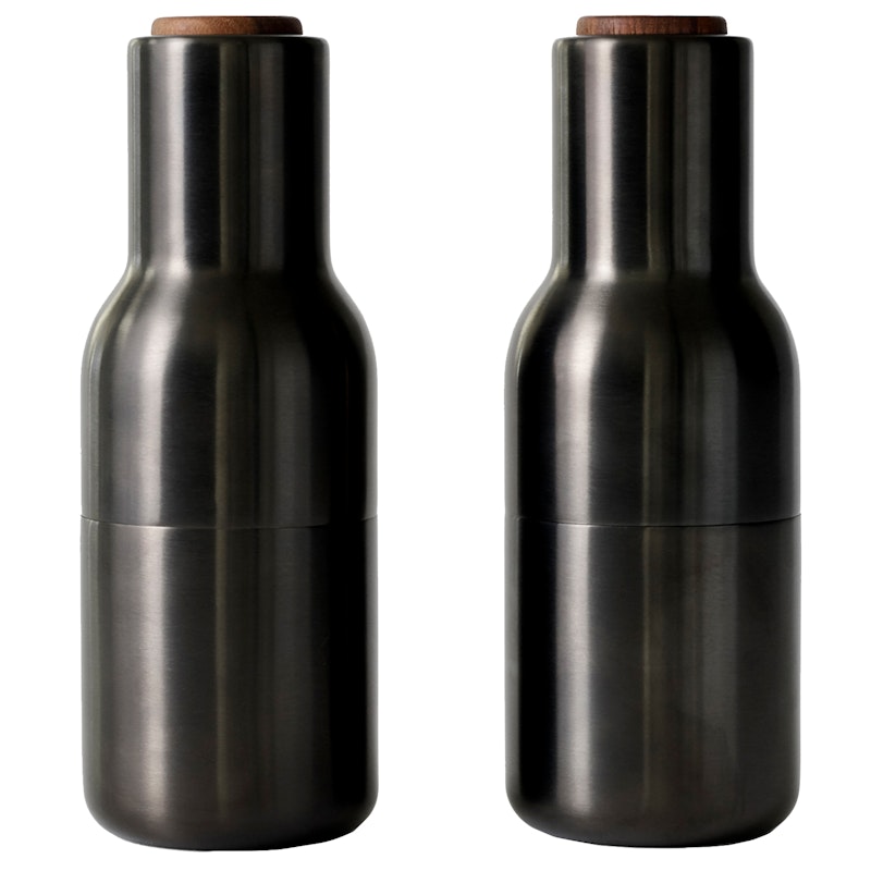 Bottle Grinder Krydderkvern 2-pk, Bronze Brass / Valnøtt
