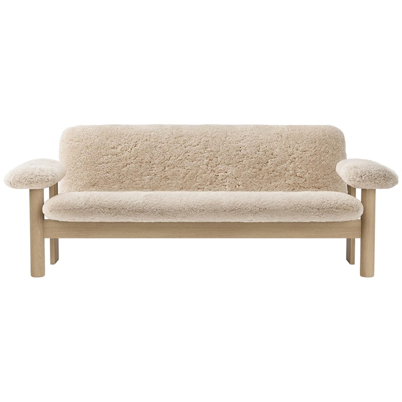 Brasilia 2-Seter Sofa, Eik / Sheepskin Nature