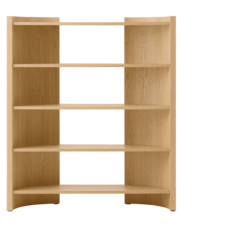 Crescent Bokhylle Lakkert Eik, 173 cm