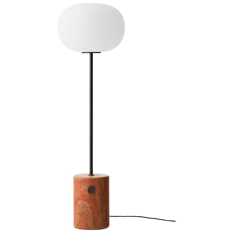 JWDA Gulvlampe, Red Travertine / Bronze Brass