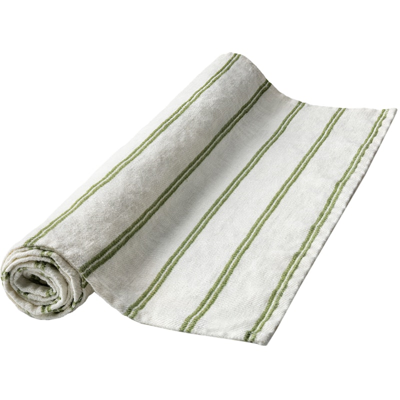 Linåker Bordløper 44x140 cm, Grønn / Off-white