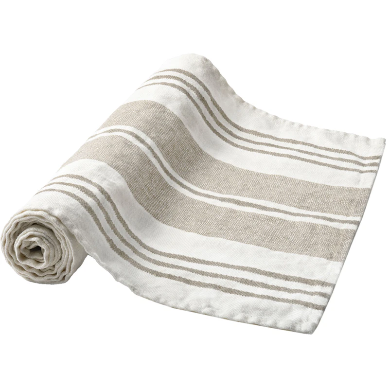 Vändteg Bordløper 42x250 cm / Natur / Off-white