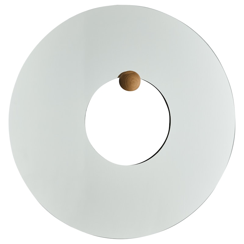 Castellum Veggspeil Ø80 cm, Oljet Eik