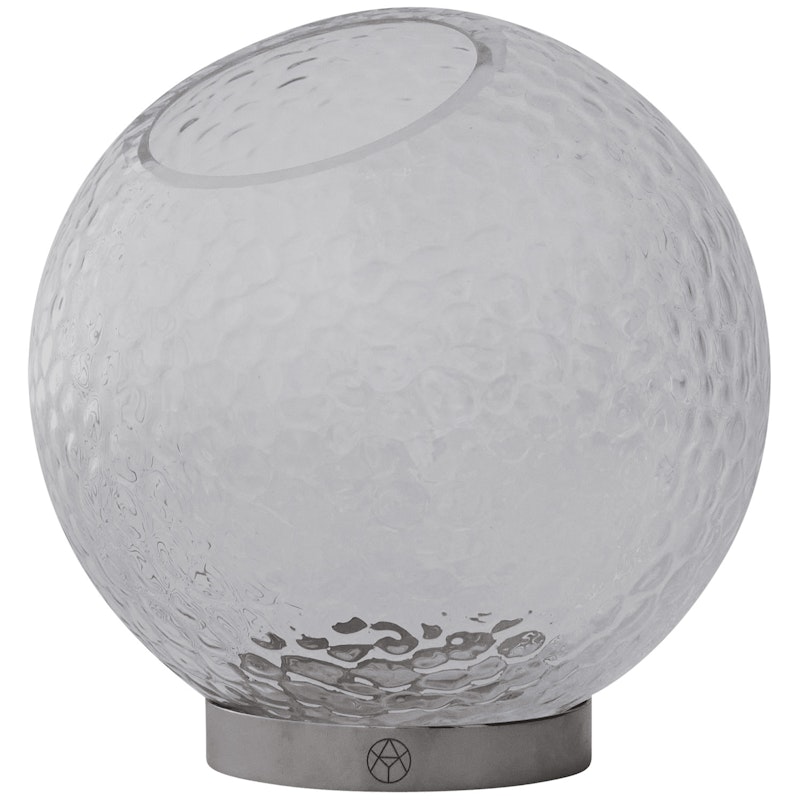 Globe Bubbles Vase Ø17 cm, Klar /  Sølv