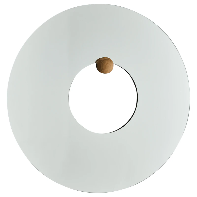 Castellum Veggspeil Ø80 cm, Oljet Eik