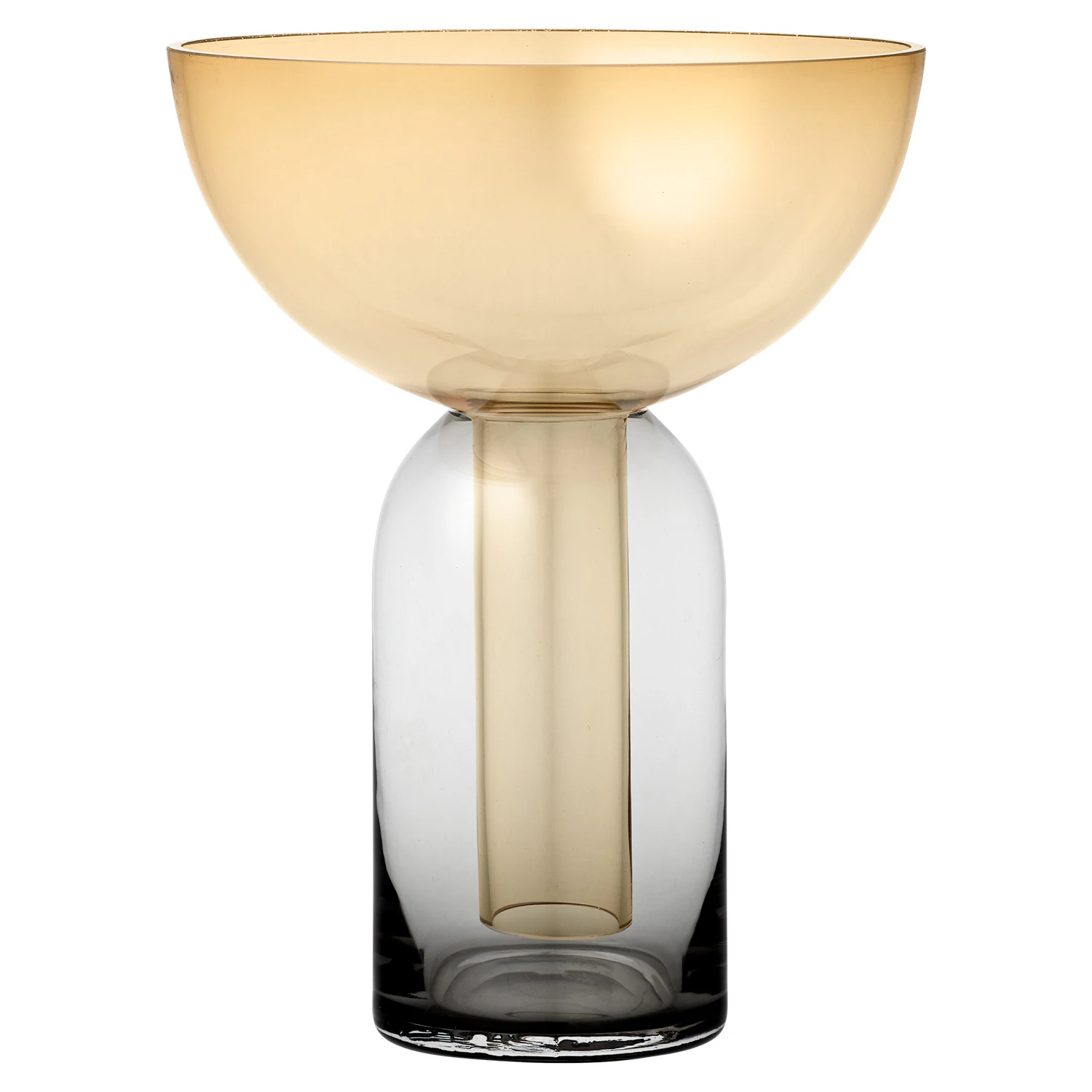 Aytm Torus Vase /Amber -  Vaser Glass Sort - 502809004011