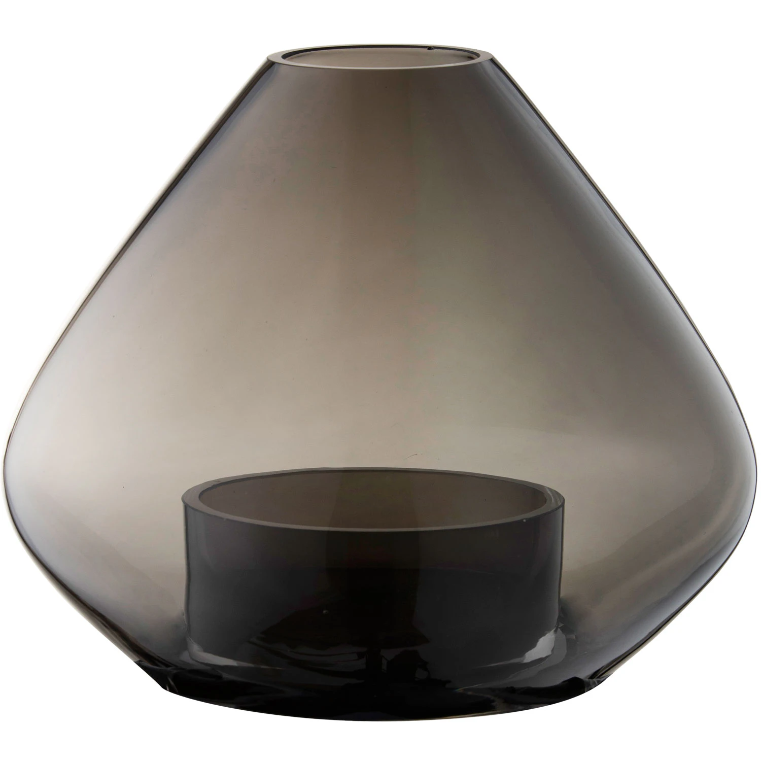Aytm Uno Lysestake / Vase Svart &Oslash;14,5 Cm -  Lysestaker Glass Sort - 508200050012