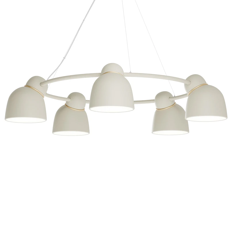 Bird Lysekrone Ø95 cm, Sand / Messing