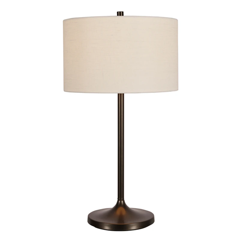 Soft Bordlampe, Metallisk Bronse / Linen White