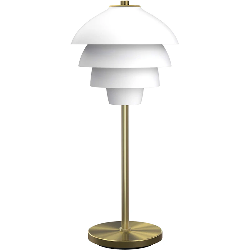 Valencia Bordlampe, Flat White / Messing