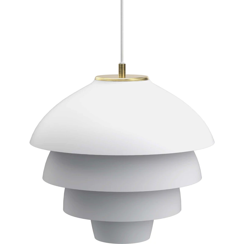 Valencia Pendant Ø18, Flat White / Brass